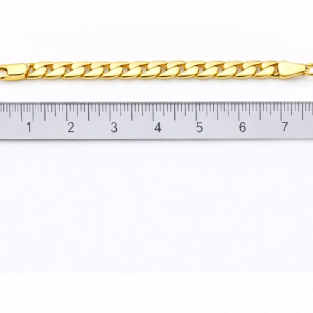 10K Solid Gold Cuban Link Bracelet ✨ 7” Flat Curb Chain ALI Hallmark NEW
